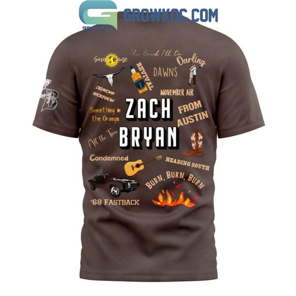Zach Bryan From Austin Burn Burn Burn Go Fastback Hoodie Shirts