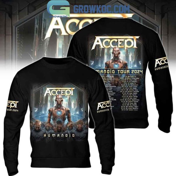 2024 Accept Humanoid Tour Schedule Hoodie T-Shirt