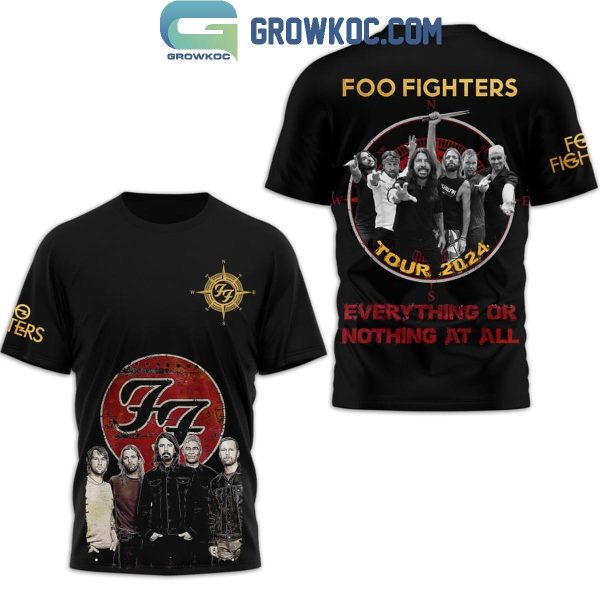 2024 Foo Fighters Everything Or Nothing At All Tour Fan Hoodie T-Shirt