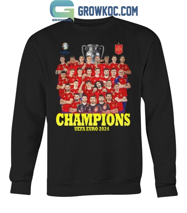 2024 Spain Football Team UEFA Euro Champions Celebration T-Shirt