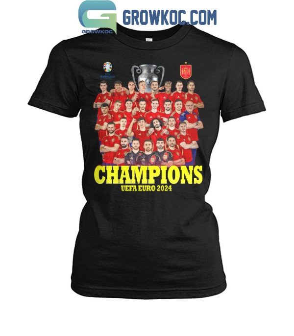 2024 Spain Football Team UEFA Euro Champions Celebration T-Shirt