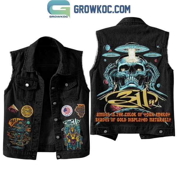 311 Amber Is The Color Of Your Energy Sleeveless Denim Jacket