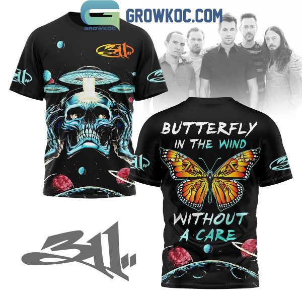 311 Butterfly In The Wind Without A Care Fan Hoodie T-Shirt