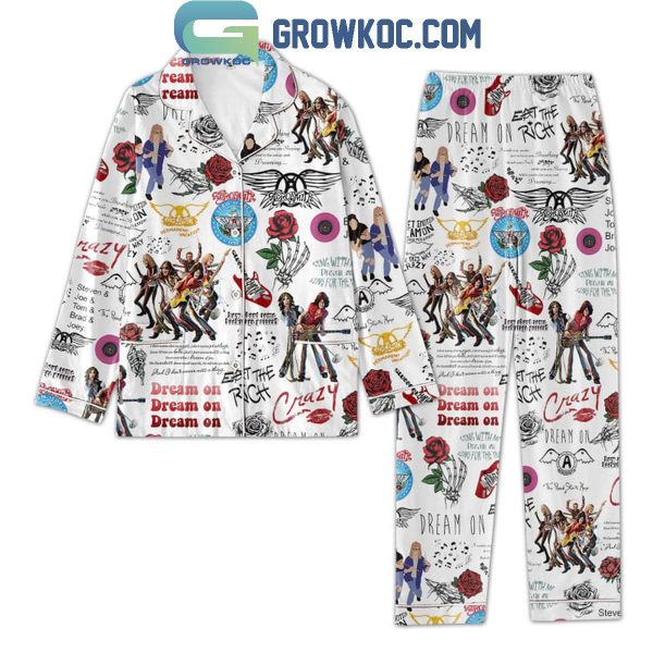 Aerosmith How About Some Backstage Passes Polyester Pajamas Set