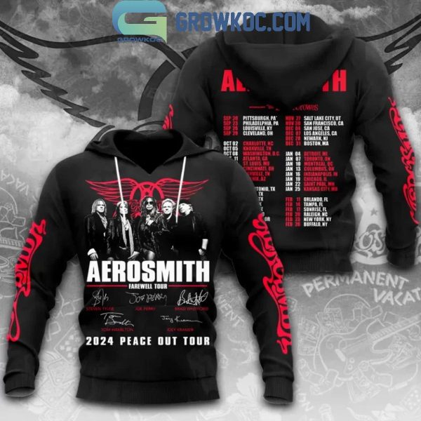 Aerosmith Peace Out Tour 2024 The Farewell Hoodie T Shirt