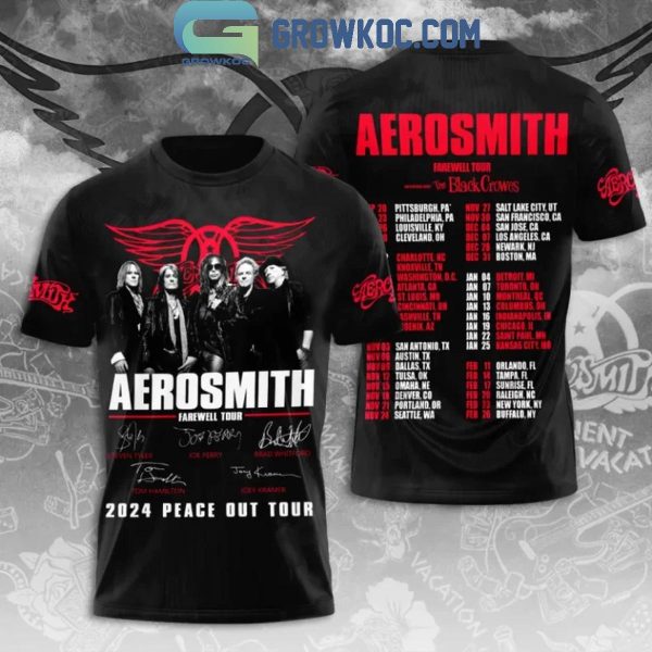 Aerosmith Peace Out Tour 2024 The Farewell Hoodie T Shirt
