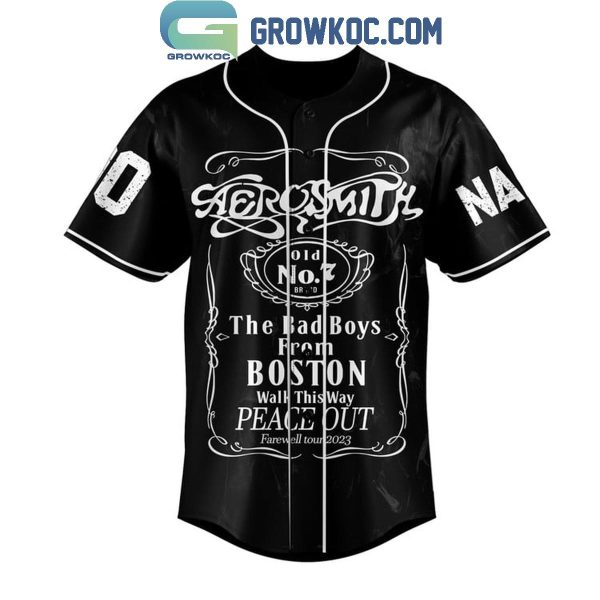 Aerosmith The Bad Boys From Boston Personalized Baseball Jersey