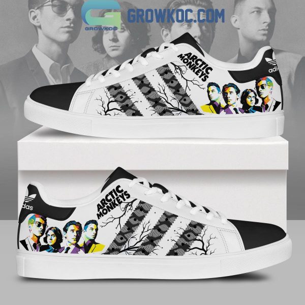 Arctic Monkeys Band Music Black And White Stan Smith Shoes