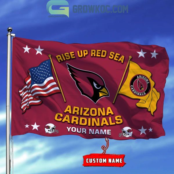 Arizona Cardinals Rise Up Red Sea 2024 Personalized Flag
