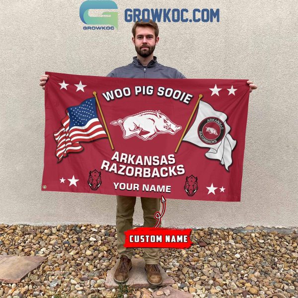 Arkansas Razorbacks Woo Pig Sooie 2024 Personalized Flag