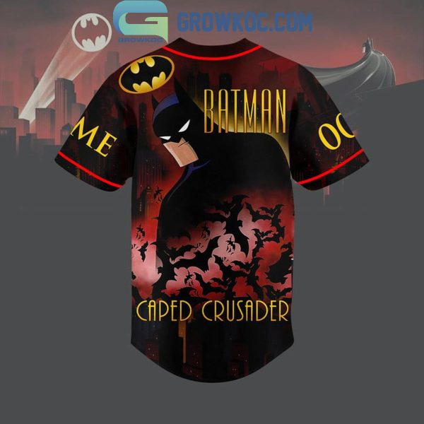 Batman Cape Crusader Saving Gotham Personalized Baseball Jersey