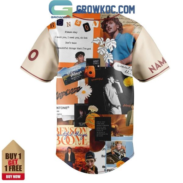 Benson Boone Fireworks And Rollerblades Personalized Baseball Jersey