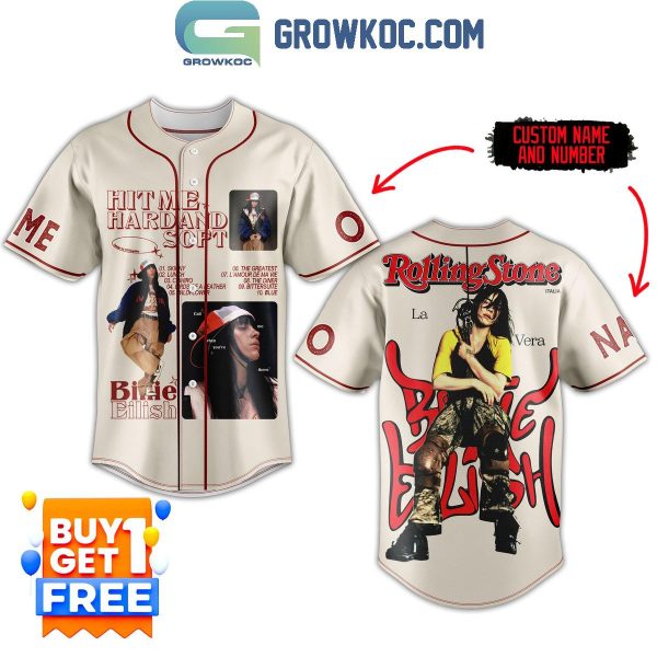 Billie Eilish La Vera Rolling Stone Personalized Baseball Jersey