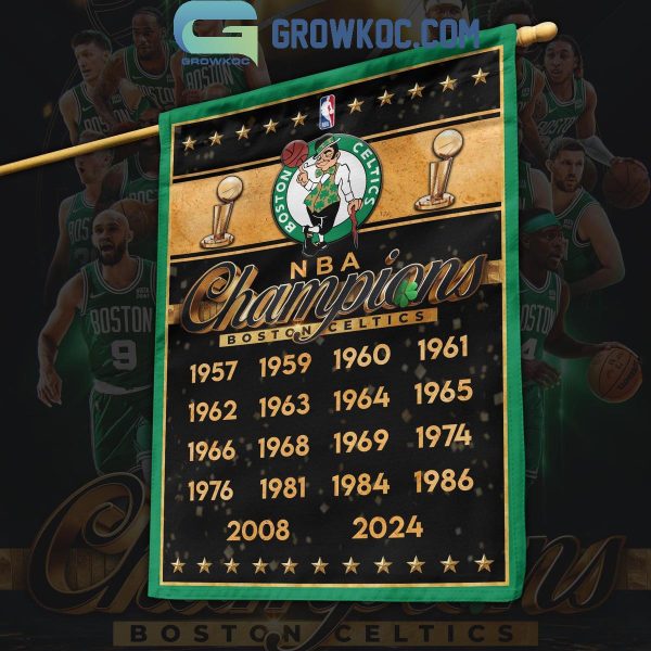 Boston Celtics NBA Champions 18 Times With Proud Fan House Garden Flag