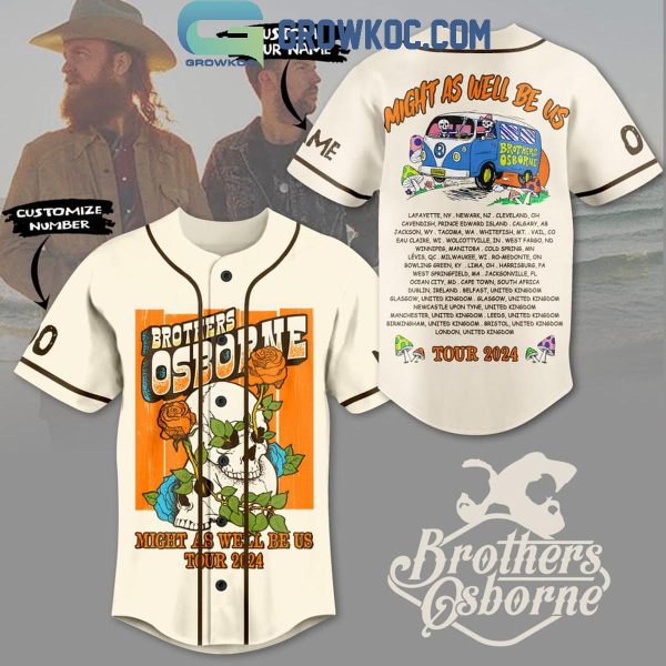 Brothers Osborne Might As Well Be Us Tour 2024 Personalized Baseball Jersey