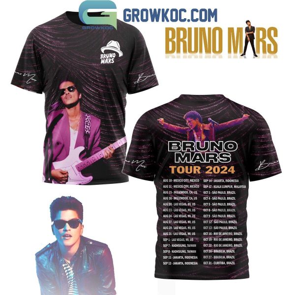 Bruno Mars Tour 2024 Worldwide Broken Heart Hoodie T Shirt