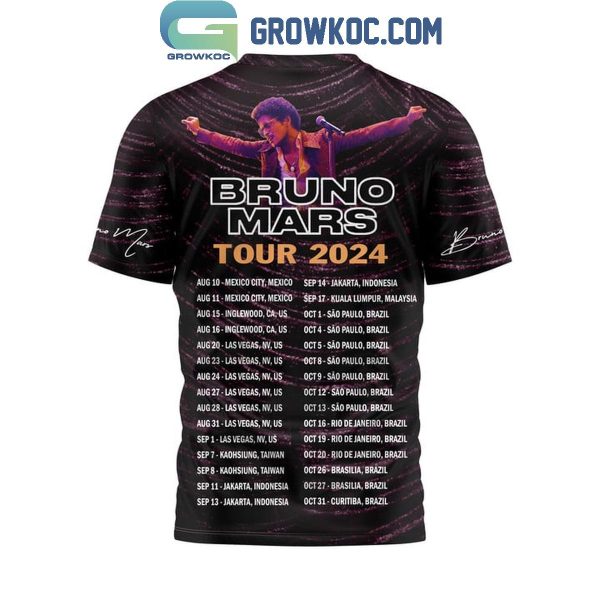 Bruno Mars Tour 2024 Worldwide Broken Heart Hoodie T Shirt