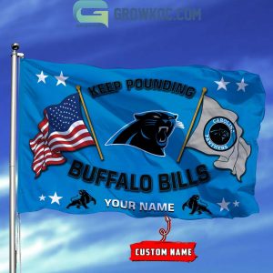 Carolina Panthers Keep Pounding 2024 Personalized Flag