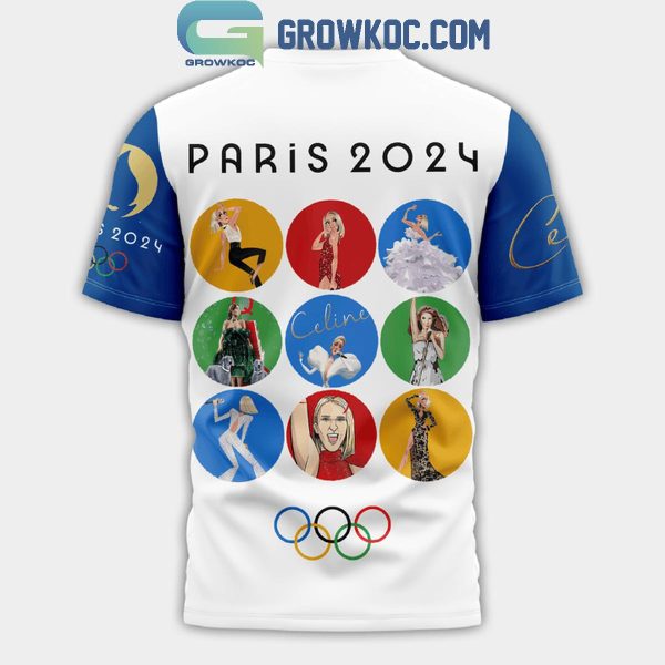 Celine Dion 2024 Olympic Rings Paris Hoodie T Shirt