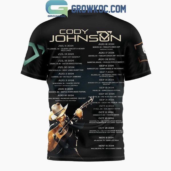 Cody Johnson 2024 Tour With Schedule Hoodie T-Shirt