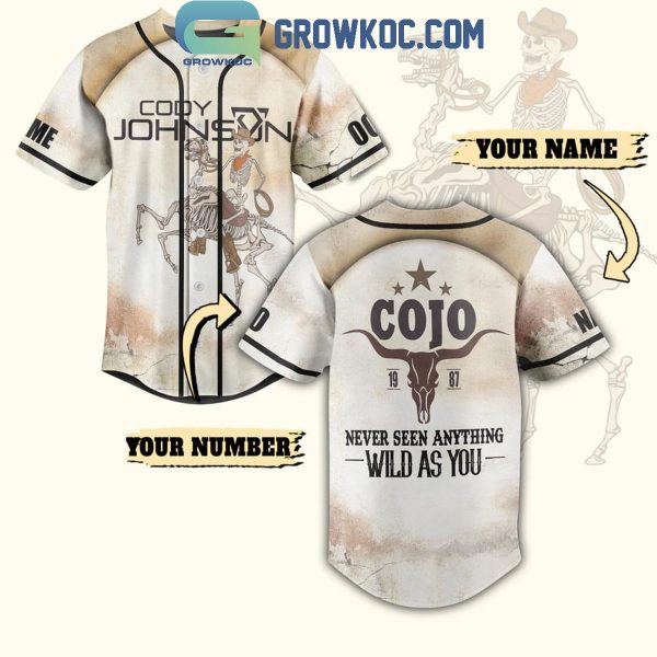 Cody Johnson Never Seen Anything Wild As You Personalized Baseball Jersey