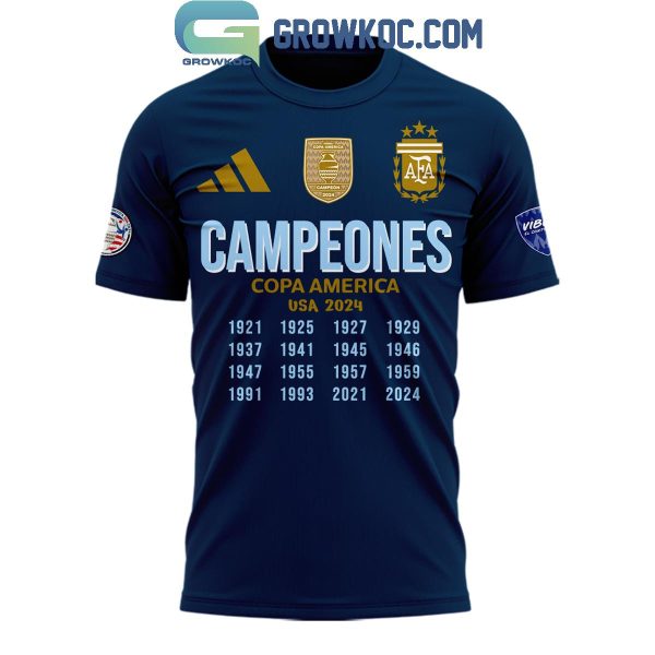 Copa America 2024 Best Argentina AFA Football Team Champs Hoodie T-Shirt