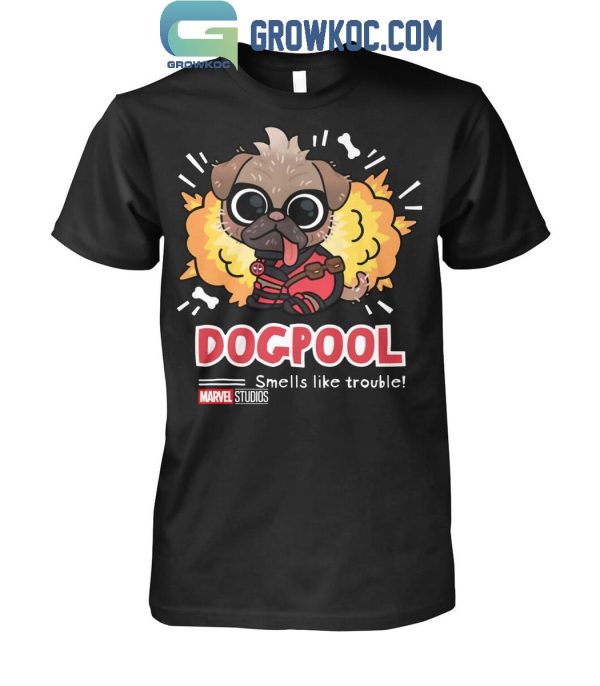 Deadpool Marvel Dogpool Smells Like Trouble T-Shirt