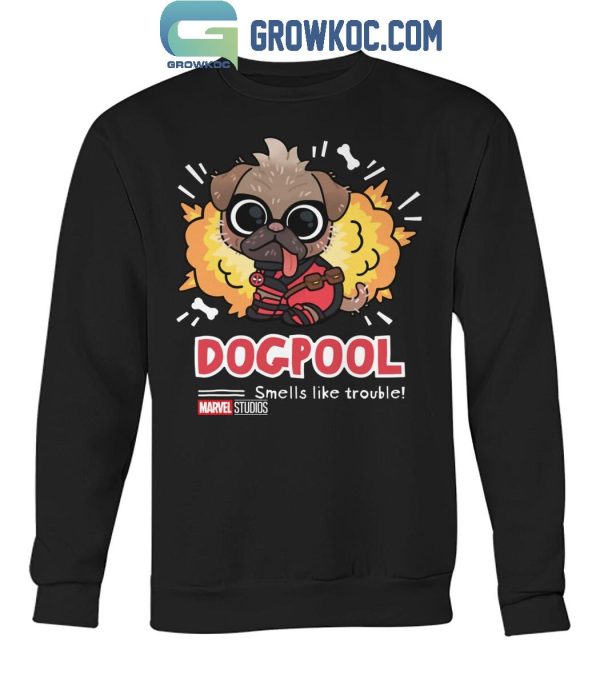 Deadpool Marvel Dogpool Smells Like Trouble T-Shirt