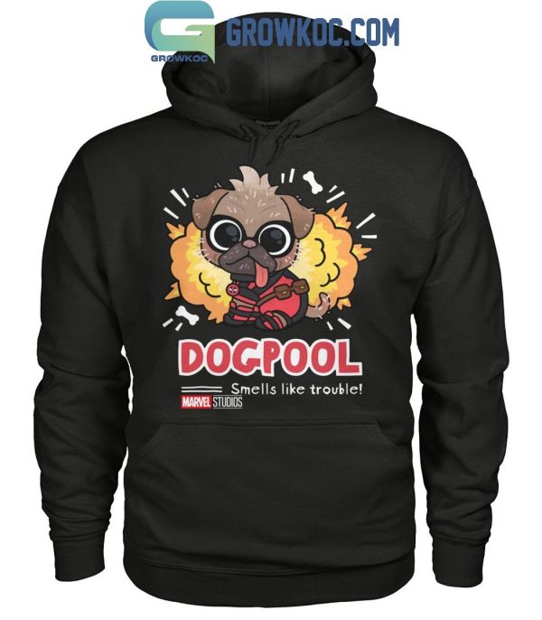 Deadpool Marvel Dogpool Smells Like Trouble T-Shirt