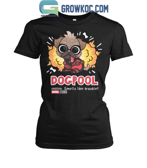 Deadpool Marvel Dogpool Smells Like Trouble T-Shirt