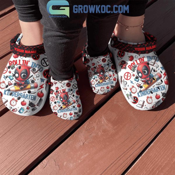 Deadpool Rollin’ Into School Personalized Crocs Clogs