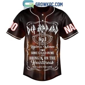 Def Leppard You’re Bringin’ On The Heartbreak Personalized Baseball Jersey