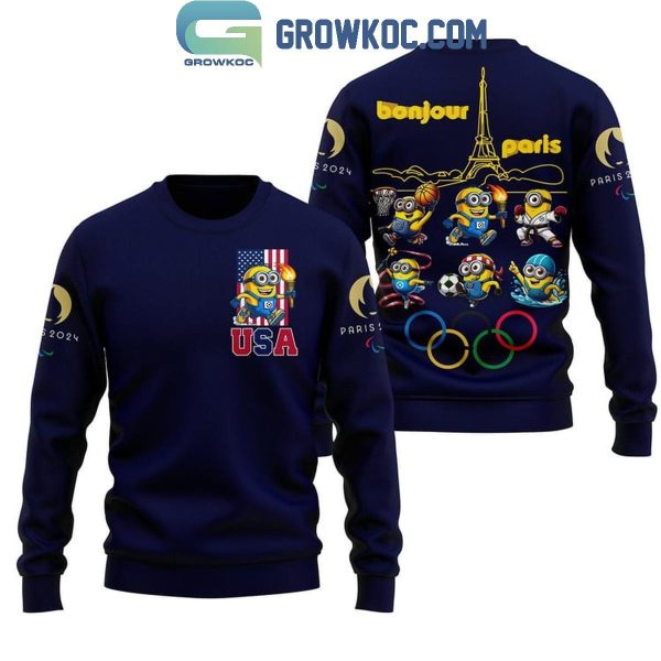Despicable Me Minions Team USA Paris Olympic 2024 Hoodie T-Shirt