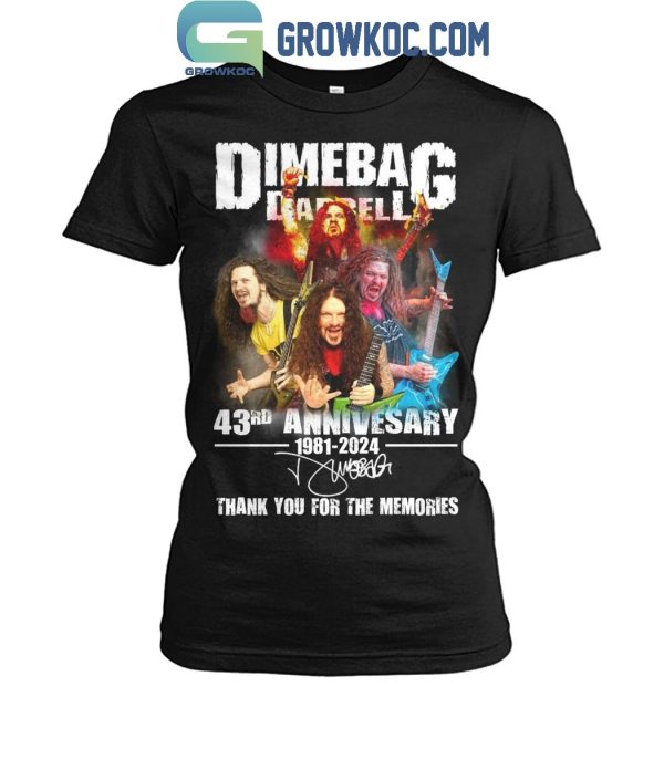 Dimebag Darrell 43rd Anniversary 1981-2024 Thank You T-Shirt