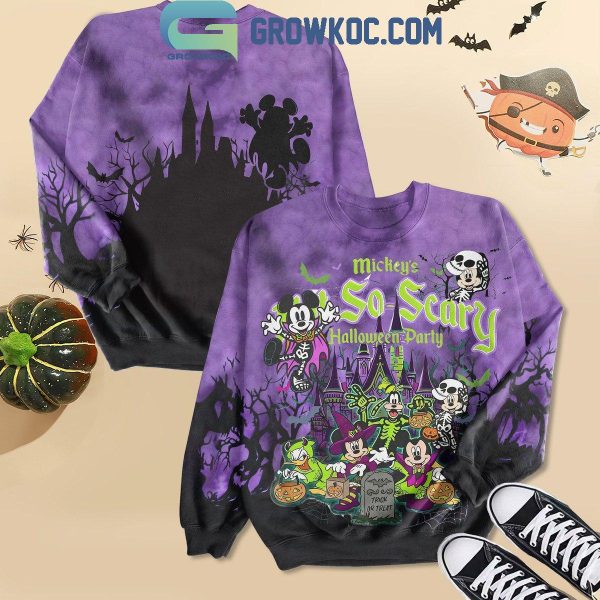 Disney Mickey So Scary Halloween Party Hoodie T Shirt