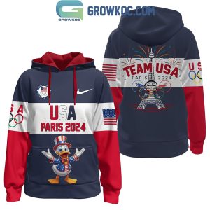 Donald Duck Captain America Team USA Olympic Paris 2024 Hoodie T Shirt
