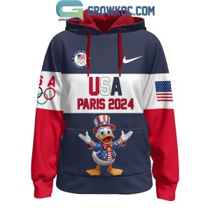 Donald Duck Captain America Team USA Olympic Paris 2024 Hoodie T Shirt
