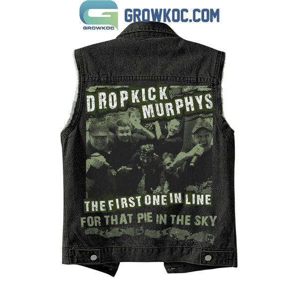 Dropkick Murphys The First One In Line Sleeveless Denim Jacket