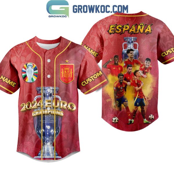 Euro 2024 Champions Spain National Team Personalized Baseball Jersey