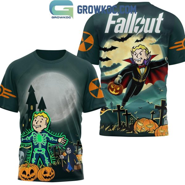 Fallout Vault Boy Turn To Vampire Halloween Hoodie T-Shirt