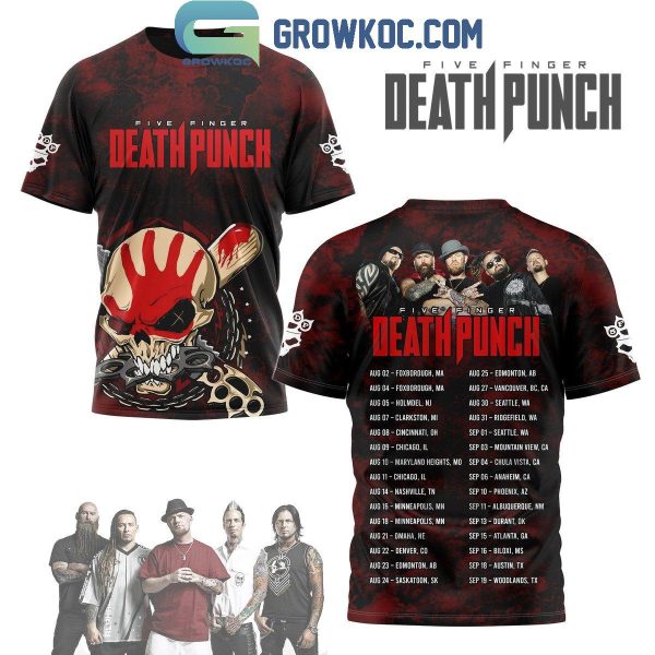 Five Finger Death Punch Tour 2024 With Schedule Hoodie T Shirt