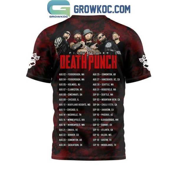 Five Finger Death Punch Tour 2024 With Schedule Hoodie T Shirt