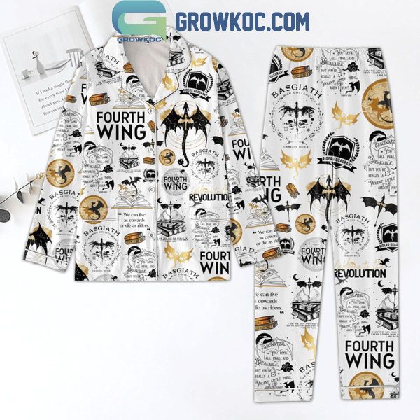 Fourth Wing Revolution Fly Or Die Polyester Pajamas Set
