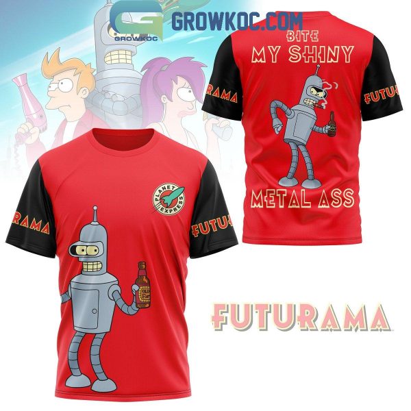 Futurama Bite My Shiny Metal Ass Hoodie Shirt