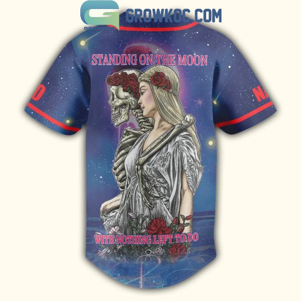 Grateful Dead Standing On The Moon Personalized Baseball Jersey