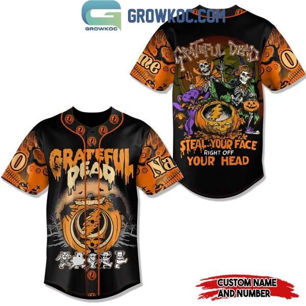 Grateful Dead Steal Your Face Right Off Your Head Personalized Baseball Jersey