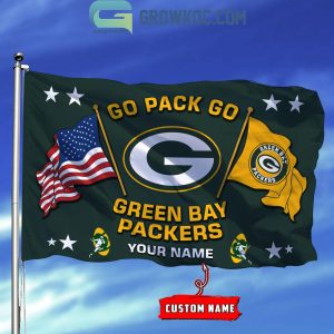 Green Bay Packers Go Pack Go 2024 Personalized Flag