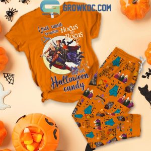 Hocus Pocus I Just Want To Eat Halloween Candy Fleece Pajamas Set