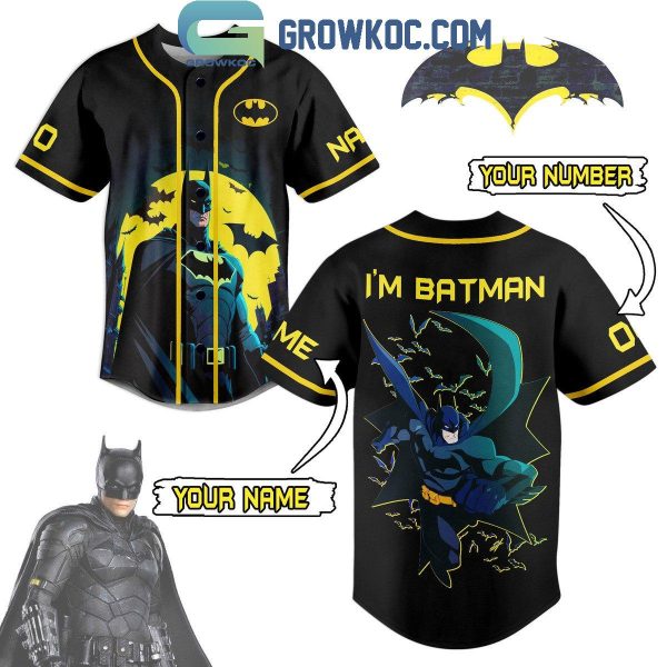 I Am Batman DC Comic Personalized Baseball Jersey