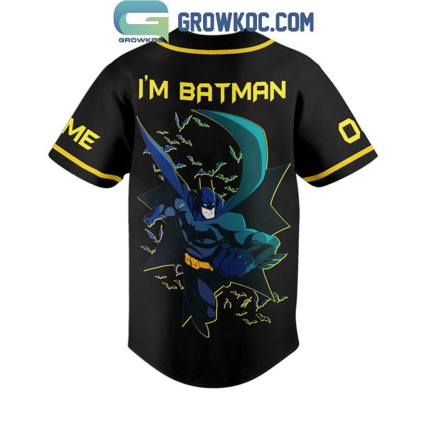 I Am Batman DC Comic Personalized Baseball Jersey